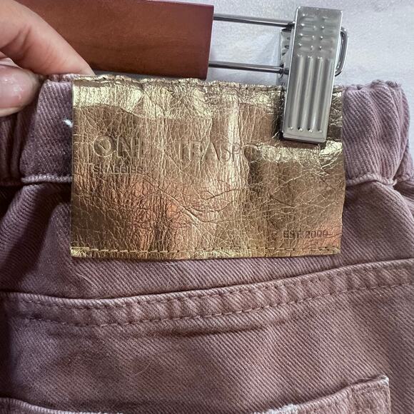 One by One Teaspoon Denim Jogger Pants Size XS Elastic Waist Jeans Cotton Y2K - Picture 7 of 10